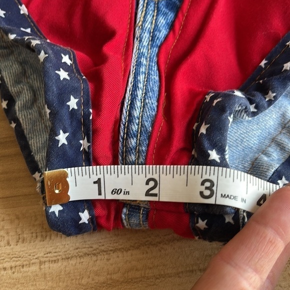 Vintage Guess Booty Jean Short Underwear Patriotic America - Picture 9 of 9
